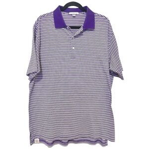 Peter Millar Cotton Striped Shirt Size Large Short Sleeve Allseason